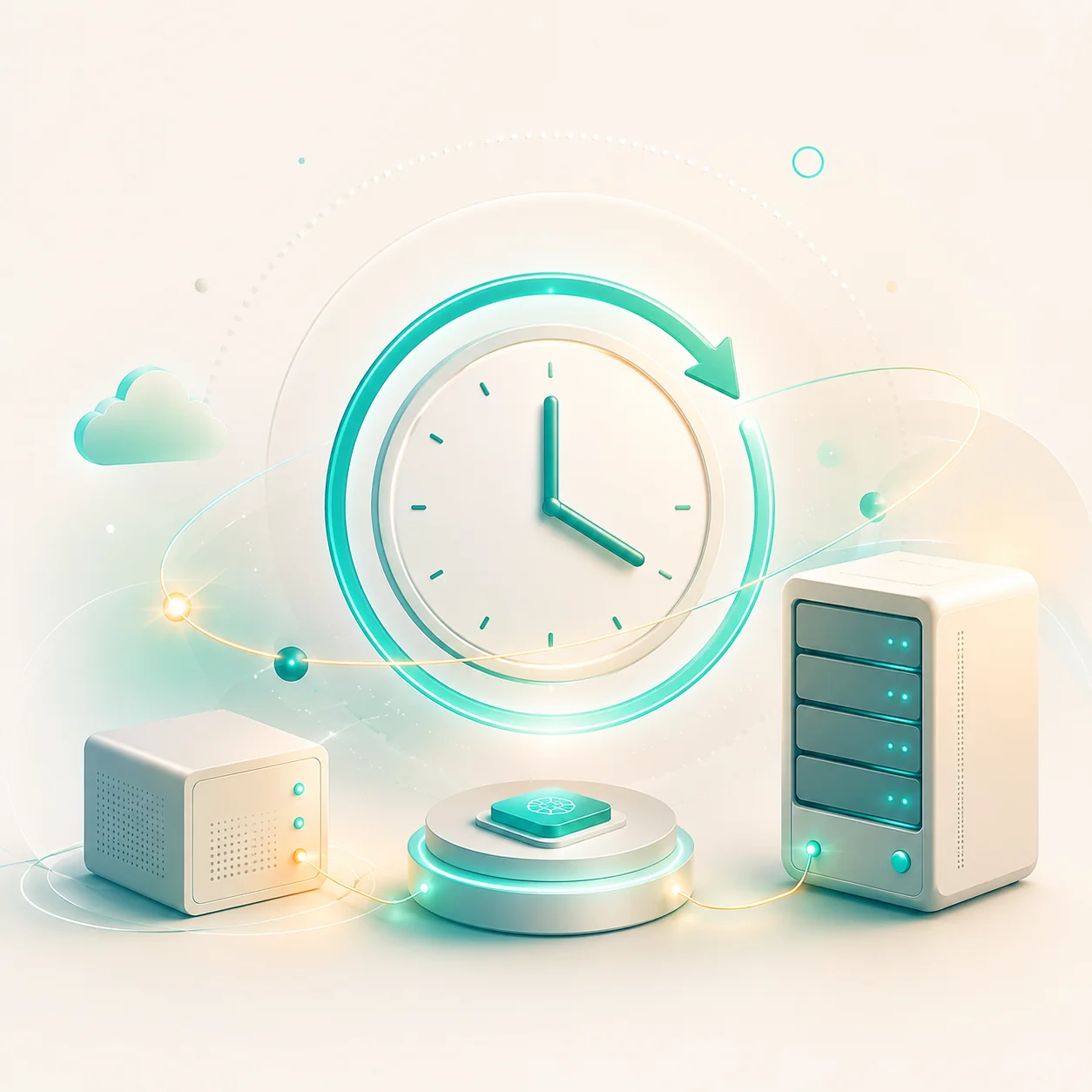 Illustration: local AI available whenever the user's own hardware is running