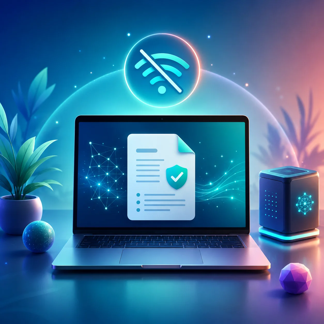 Illustration: core AI features intended to work without a constant internet connection