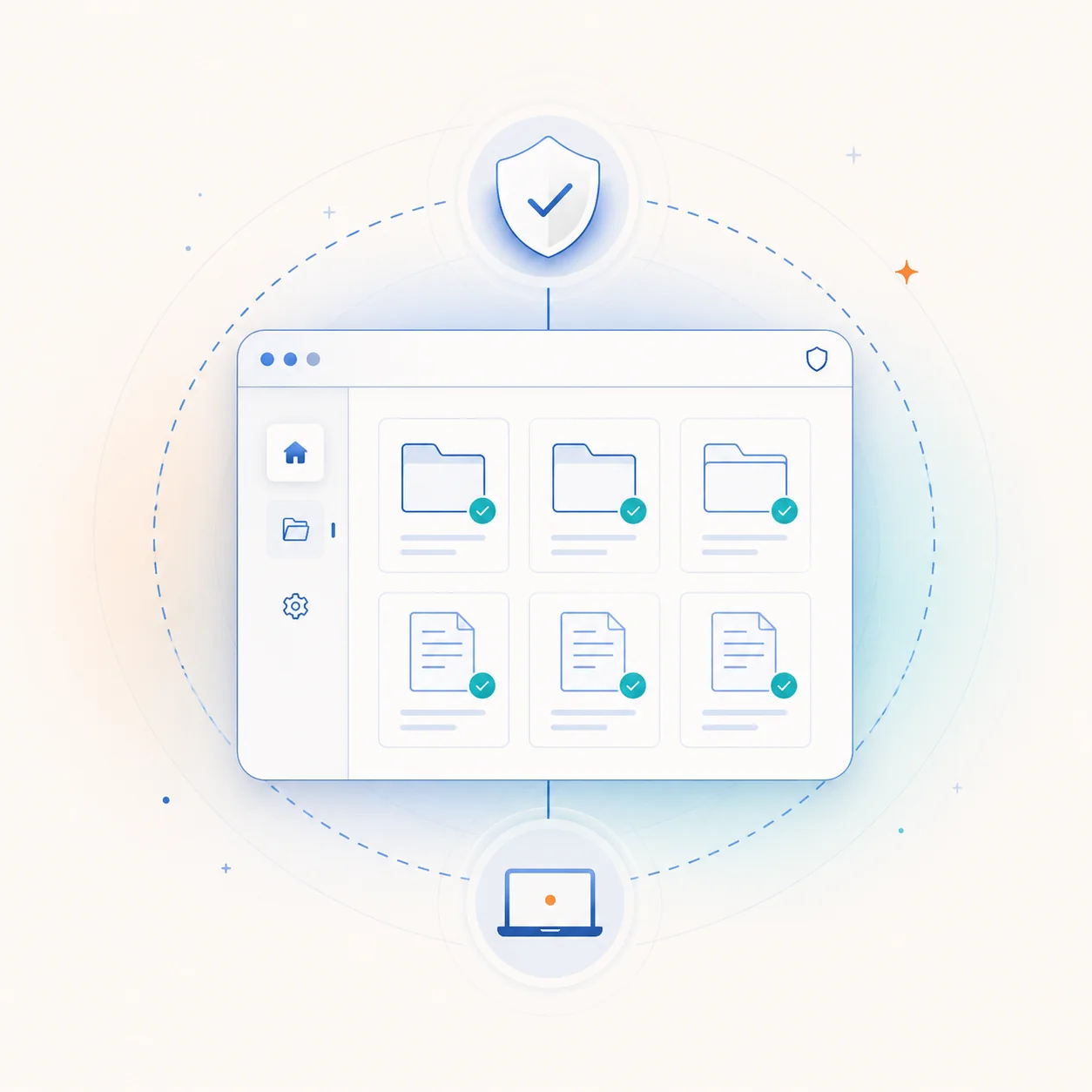 Illustration: Ethos A.I helping a business keep sensitive files on local hardware
