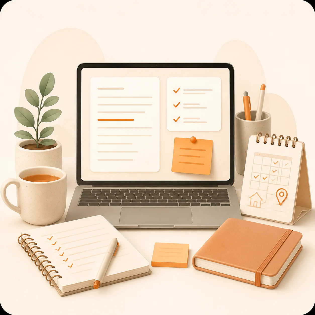 Illustration: everyday home planning with a local AI assistant